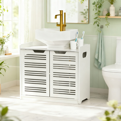 White stylish bathroom - white,